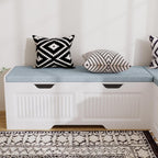 63" L-Shaped Breakfast Corner Storage Bench,Modern Banquette Seating with Cushioned Bench and Hidden Storage,Suitable for Dining Room,Kitchen Breakfast Nooks,and Corner Entryway. (White-01)