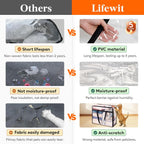 Lifewit 3 Pack Clear Clothes Storage Bags, 110L Plastic Blanket Storage Bag, Vinyl Foldable Moving Bags with Zipper, Closet Organizers and Storage Containers for Bedding, Duvet, Comforter