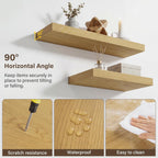 Acovy 30in Long Floating Shelves for Wall Set of 2, Wood Wall Shelves for Bathroom Bedroom Kitchen Living Room Laundry Room, Modern Floating Shelf for Home Decor