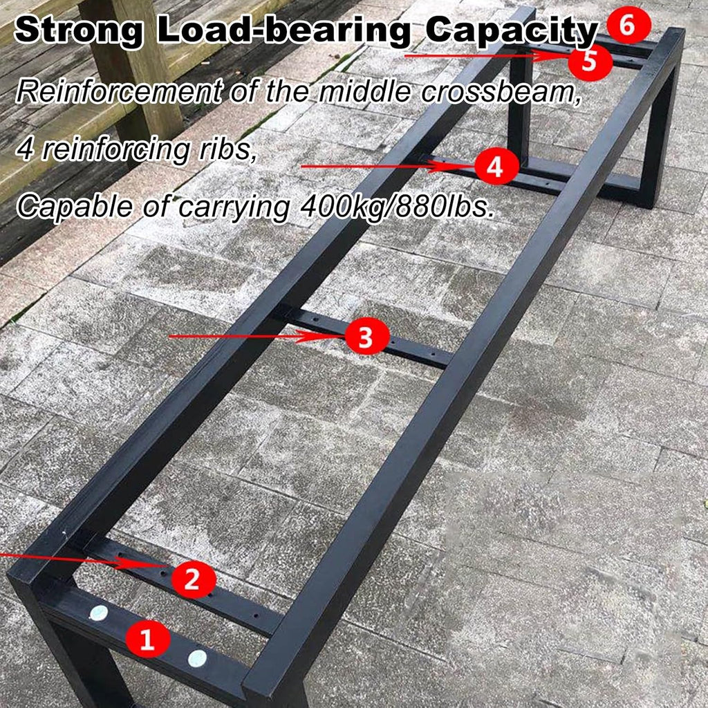 Park Bench Outdoor, Galvanized Steel Outdoor Bench, Windproof and Rainproof, Suitable for Gardens, Courtyards, Residential Areas, and Lawns(180x40x85cm/71x16x33in)