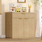 Buffet Sideboard Cabinet with Storage, 31.5" Buffet Table Coffee Bar Wine Bar Storage Cabinet with Adjustable Shelf for Living Room, Kitchen, Natural