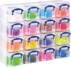 16 x 0.14 LITRE PLASTIC ORGANISER TOOL STORAGE BOX SET