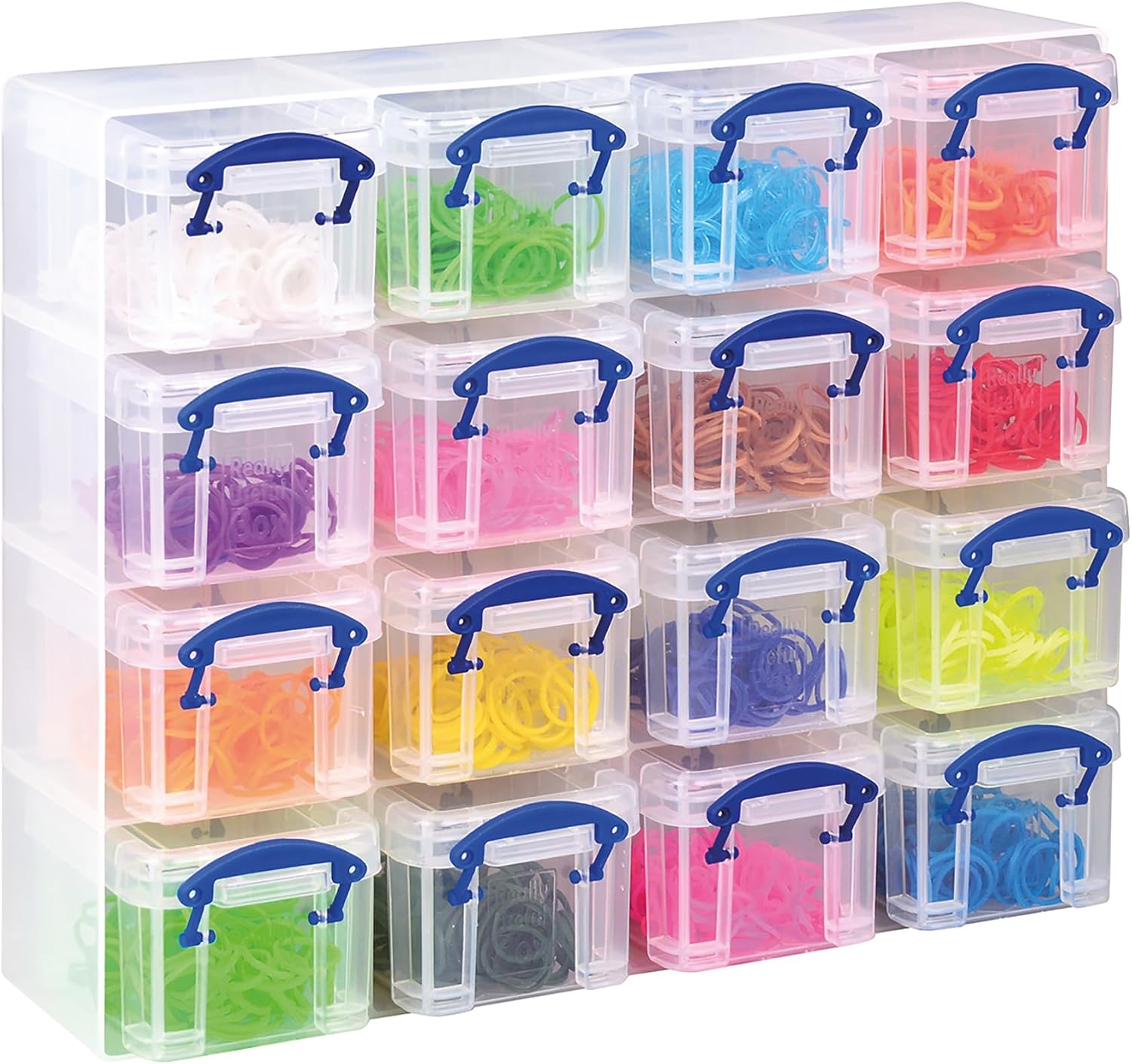 16 x 0.14 LITRE PLASTIC ORGANISER TOOL STORAGE BOX SET