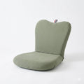 Compact Floor Chair with Back Support, 5-Position Adjustable Corduroy Folding Floor Gaming Chair, Portable Padded Floor Seating for Kids & Adults, Meditation, Reading, Small Spaces, Green