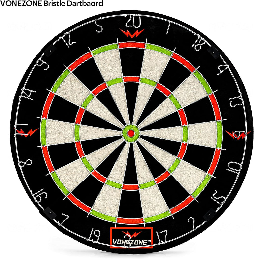 Dartboard Cabinet Set with 18" Bristle Dartboard - Self-Healing Sisal, 6 Steel Tip Darts, Scoreboard & Chalk - All-in-One Game Room Set for Home, Bar, Garage (Gray)
