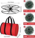 KYEVIS Christmas Light Storage Bag to Store Holiday Chiristmas String Light Holder with 3 Metal Reels,Tear-Resistant Material and Reinforced Handle, for Chritmas Tree Lights Organizer