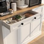Pantry Cabinet with Charging Station,Kitchen Pantry Storage Cabinet with Microwave Stand,Freestanding Buffet Cabinet with Doors, Adjustable Shelves,Farmhouse Food Pantry for Living Room