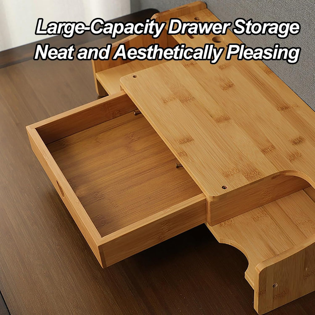 Small Altar Table Solid Wood, Pooja Meditation Table with Drawer, Buddhist Altar Shelf for Puja, Beautiful Design, Easy to Install(Brown)