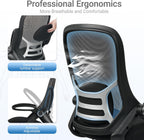 HYLONE 400lbs Big and Tall Heavy Duty Drafting Chair 5" Thickened Seat Tall Office Chair Flip-Up Armrests Ergonomic Chair with Lumbar Support and Adjustable Footrest Ring Standing Desk Chair (Black)