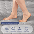 MAXYOYO Japanese Floor Futon Mattress Full Size, 3" Thicken Tatami Sleeping Pad Foldable Roll Up Mattress, Portable Floor Mattress Pad for Adults, Guest Room, Camping, Grey