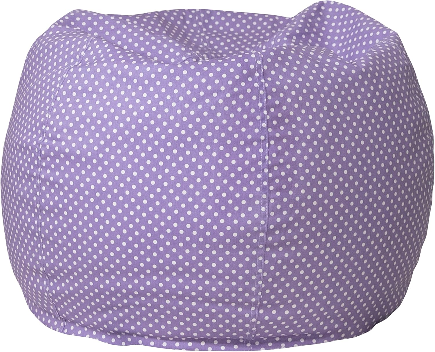 Flash Furniture Dillon Small Bean Bag Chair for Kids and Teens, Foam-Filled Beanbag Chair with Machine Washable Cover, Lavender Polka Dot | Refillable, Durable Cover, Indoor Use, All Ages