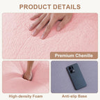 4FT Large Bean Bag Chair for Adults - Big Boneless Floor Chair with Foam Filling, Oversized Bean Bag Sofa for Reading and Gaming in Bedroom, Living Room, Dorm, Pink