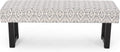 Cassie Boho Fabric Bench, Black Print
