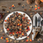 YIYA 240PCS Pine Cones Decoration Thanksgiving Artificial Acorns Christmas Natural Mini Pine Cones Acorns Ornaments for Fall Wedding Decor Christmas Decor Thanksgiving Decor Fall Decor