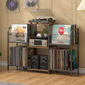 3IngSeagulls Record Player Stand with Vinyl Storage, Record Storage for 350+ Albums, Tuntable Stand with Record Holder for Living Room, Record Holder Vinyl Display Shelf