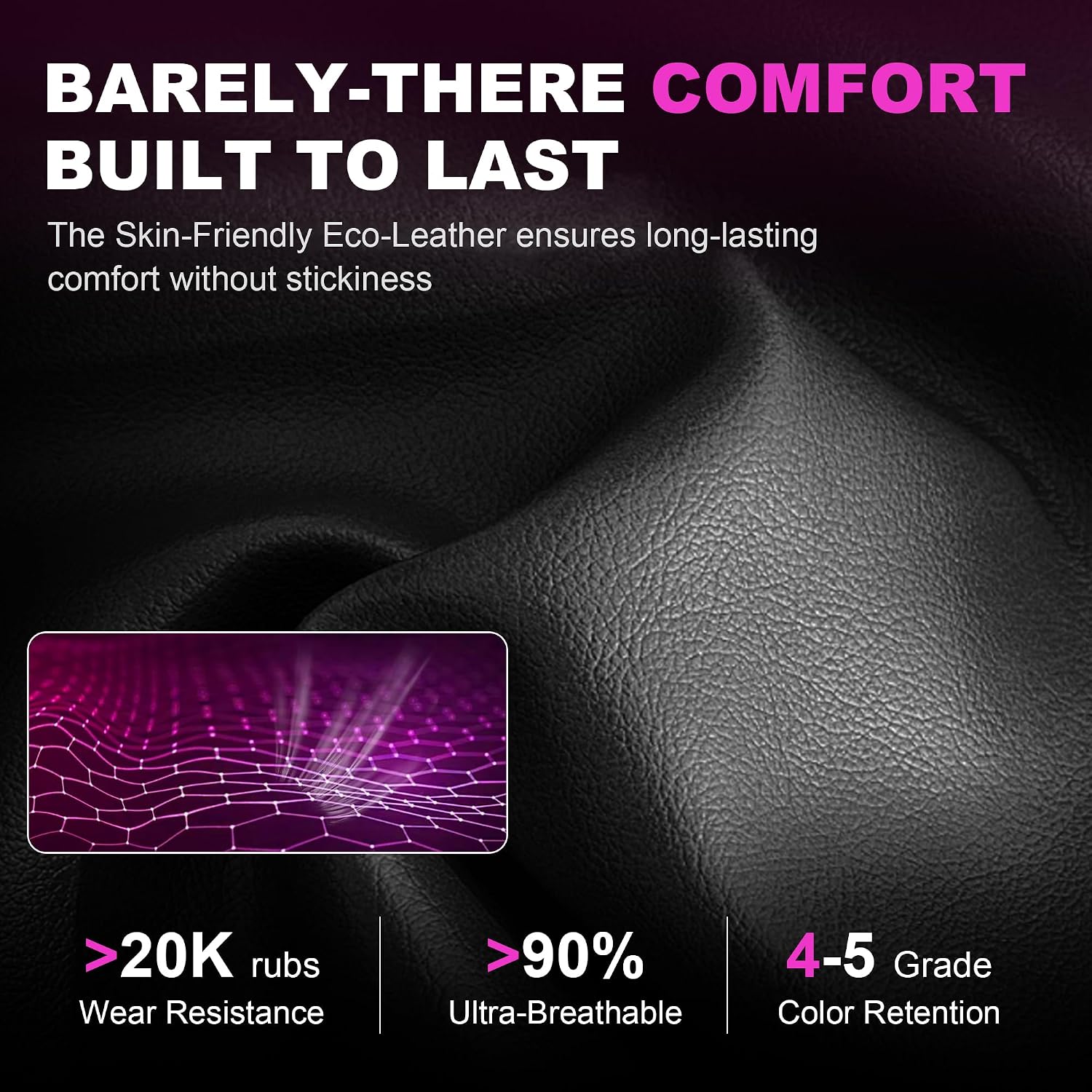 Big and Tall Gaming Chair 400lbs with Footrest - Heavy Duty Ergonomic Computer Office Chair for Adults, Wide Desk Chair with Pocket Spring Cushion & Linkage Armrests Purple