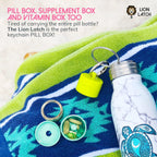 Lion Latch Travel Jewelry Box Case, Ring Holder on Shark Tank - Ring Holder for Women Girls with Keychain, Small Jewelry Organizer Boxes, Portable Ring Keeper Key Chain, Jewelry Storage Case