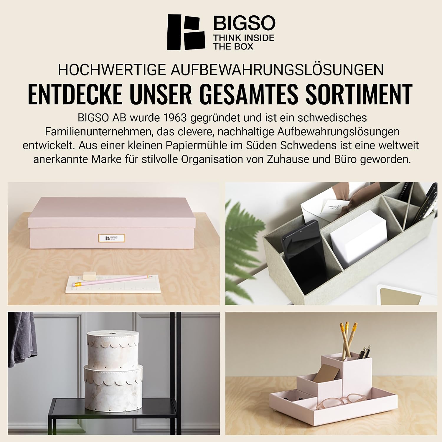 STORE.IT Bigso Box Birger 943154144 Storage Box with Drawers 33 x 25 x 14.5 cm Grey