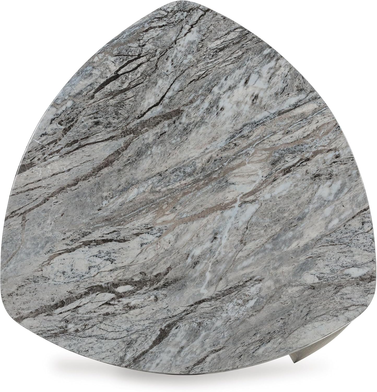 Signature Design by Ashley Surmour Contemporary End Table with Faux Marble Top, Gray & Light Brown