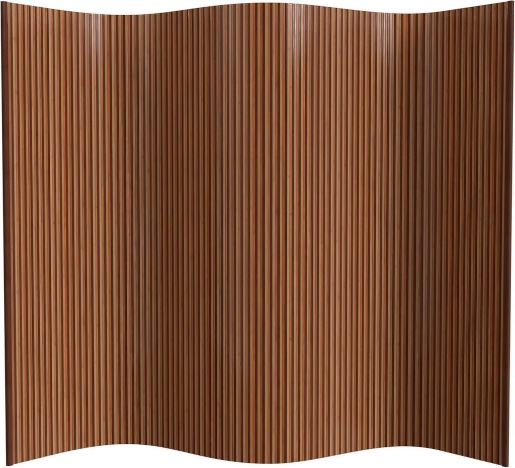 6 ft. Tall Bamboo Wave Screen - Triple Espresso