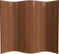 6 ft. Tall Bamboo Wave Screen - Triple Espresso