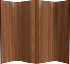 6 ft. Tall Bamboo Wave Screen - Triple Espresso