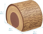ECR4Kids SoftZone Tree Log Quarter Seat, 12in, Kids Bench, Chocolate