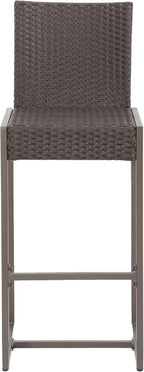 Christopher Knight Home Kelly Outdoor Wicker 30 Inch Barstool (Set of 2), Dark Brown