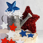 Bucherry 45 Pcs 4th of July Wooden Stars Decorations Patriotic Red White Blue Star 250 Anniversary Ornaments Crafts Cutouts Vase Bowl Filler Tiered Tray Decor for Independence Memorial Day