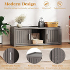 Outdoor Shoe Bench with Waterproof UV-Resistant Indoor Resin Shoe Cabinet Entryway Shoe Cabinet with 2 Doors or Entryway,Living Room,Bedroom,Black (2 Door)