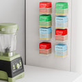 Magnetic 8 Pack Tea Bag Organizer, Metal Tea Bag Holder Coffee Packets organizers for Refrigerator Fridge For Kitchen Organizers and Storage (8P-White)