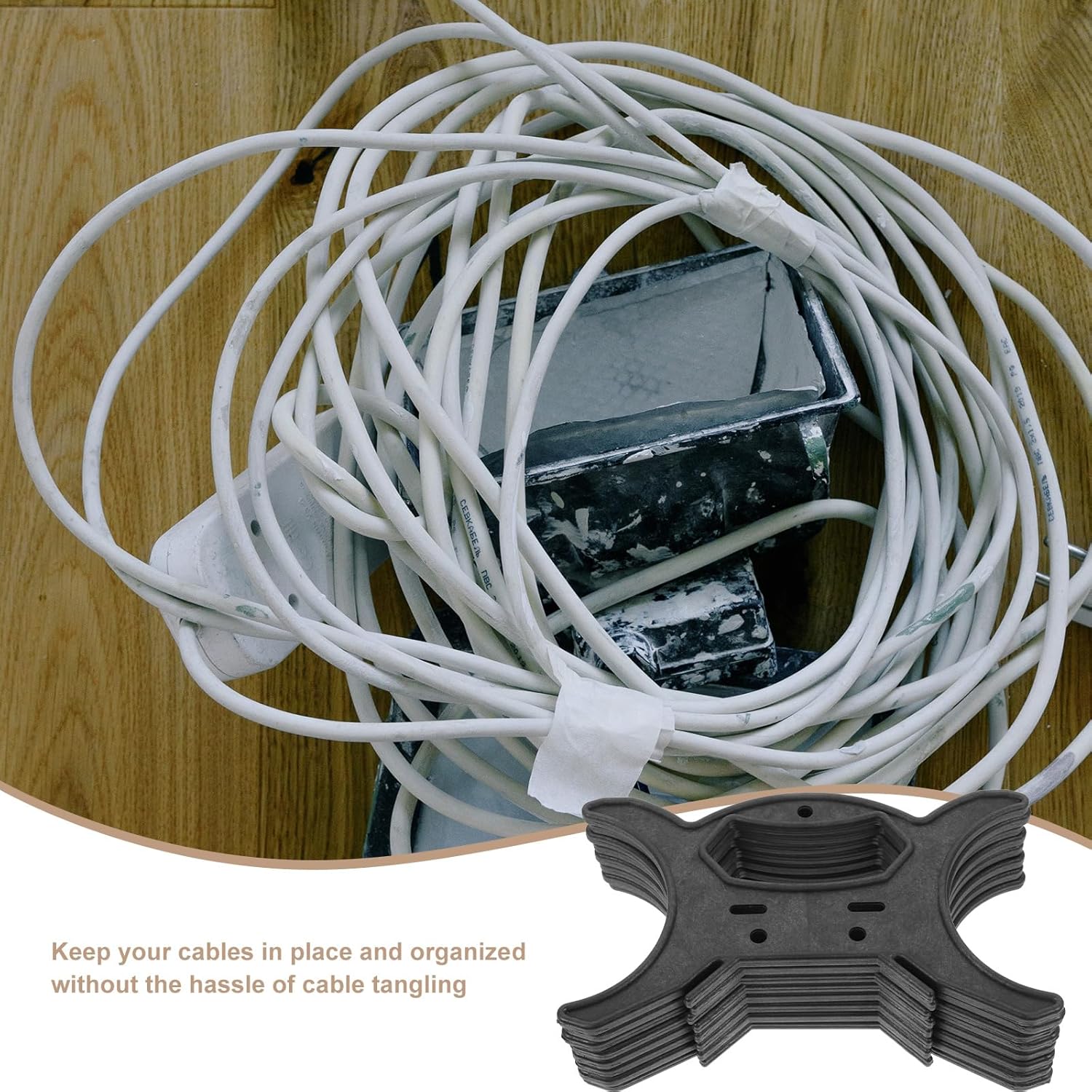 Alipis 8 Pack Light Cord Organizer and Christmas Light Holder Portable Cable Manager for Home and Holiday Decoration Storage 7.87X4.72 Inch