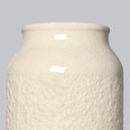 White Ceramic Vase for Flowers, 9 Inch Modern Decorative Vase for Home Decor, Centerpieces, Table, Living Room, Bathroom, Kitchen, Jarrones Decorativos para Sala