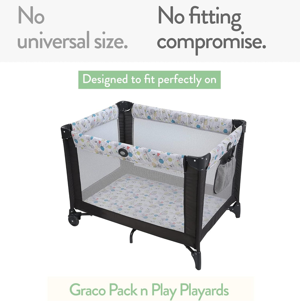 Joey + Joan Pack and Play Sheets Fitted – Compatible with Graco Pack n Play Playard Crib and Other 27 x 39 Inch Playpen Mattress – Buttery Soft 100% Cotton – Light + Dark Sage Green – 2 Pack