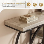 Shintenchi 41.3 inches Console Table with Storage, Industrial Entryway Table, 4-Tier Shelves Sofa Table Behind Couch, Narrow Wood Accent Table for Living Room, Entryway, Entrance, Hallway, Foyer, Grey
