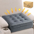 Allaboutsla Recliner Cushion for Elderly: 20x20x5 Comfy Recliner Seat Cushion, Dual-Layer Foam Support for Long Sitting and Raise Seat Height, Non-Slip Cushions for Recliners, Couch & Armchair - Gray