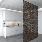 Ceiling Hanging Room Divider Panels, Walnut