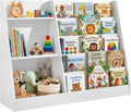 SONGMICS Custos Collection - Book and Toy Storage Organizer, 5-Tier Montessori Kids Bookshelf and Toy Storage Shelf, for Children's Room, 11.8 x 40.8 x 31.5 Inches, Cloud White UGKR077WZ01