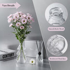 32 Pcs Clear Glass Bud Vases in Bulk, Small Vintage Bud Vase Set for Flowers, Mini Glass Vases for Wedding Centerpieces, Baby Shower, Table Decorations, Event Decor, 3.1"-5.1"
