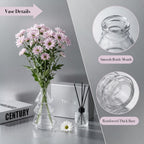 20 Pcs Clear Glass Bud Vases, Small Vintage Bud Vase Set for Flowers, Mini Glass Vases for Centerpieces, Wedding Decor, Baby Shower, Table Decorations, Home Decor, 3.1"-5.1"