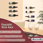 Wall Mounted Wine Rack: Horizontal Wine Holder with Sturdy Construction - Wine Racks Display for Kitchen Bar Home Dining Décor - 2 Packs