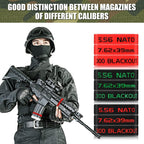Chivao 45 Pack Magazine Marking Band 223, 300, 5.56, 7.62mm Magazine Bands for Accessories