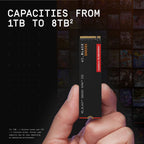 WD_BLACK SN850X 4TB NVMe SSD - M.2 2280, Up to 7,300 MB/s Read speeds, Up to 6,300 MB/s write speeds, Gaming Expansion, High Performance Internal Solid State Drive - WDS400T2X0E