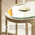 Signature Design by Ashley Irmaleigh Classic Nesting Accent Table Set with Mirrored Tabletops, Set of 2, Metallic