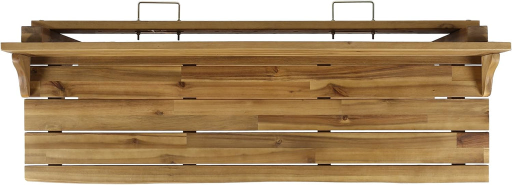Christopher Knight Home Caribbean Outdoor Acacia Wood Balcony Bar Table, Natural Stained