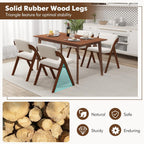 Byroce Folding Dining Chairs Set of 2, Non-Assembly Wood Kitchen Chairs with Upholstered Seat & Backrest, Portable Farmhouse Accent Furniture for Party, Wedding, Home Office, Walnut (1)