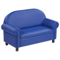 Little Lux Upholstered Preschool Sofa, Plush Furniture for Kids Room, Classroom, Daycare - Blue