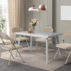 VINGLI 6 Pack Folding Chairs with Padded Seats, Metal Frame with Fabric Seat & Back, Capacity 350 lbs, Khaki, Set of 6