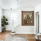 FoxUncle Weird Medieval Cat Woven Tapestry Vintage Medieval Cat Aesthetic Wall Art Funny Quirky Animal Wall Decor 40 x 60 inches Home Decor for Living Room Hallway Bedroom