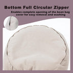 LPMOERA Stuffed Animal Storage Bean Bag Chair Cover (No Filler) For Kids and Adults.Pets Dogs/Cats Lazy Beds.Soft Premium Corduroy Stuffable Bean Bag For Organizing Children Plush Toys or Memory Foam